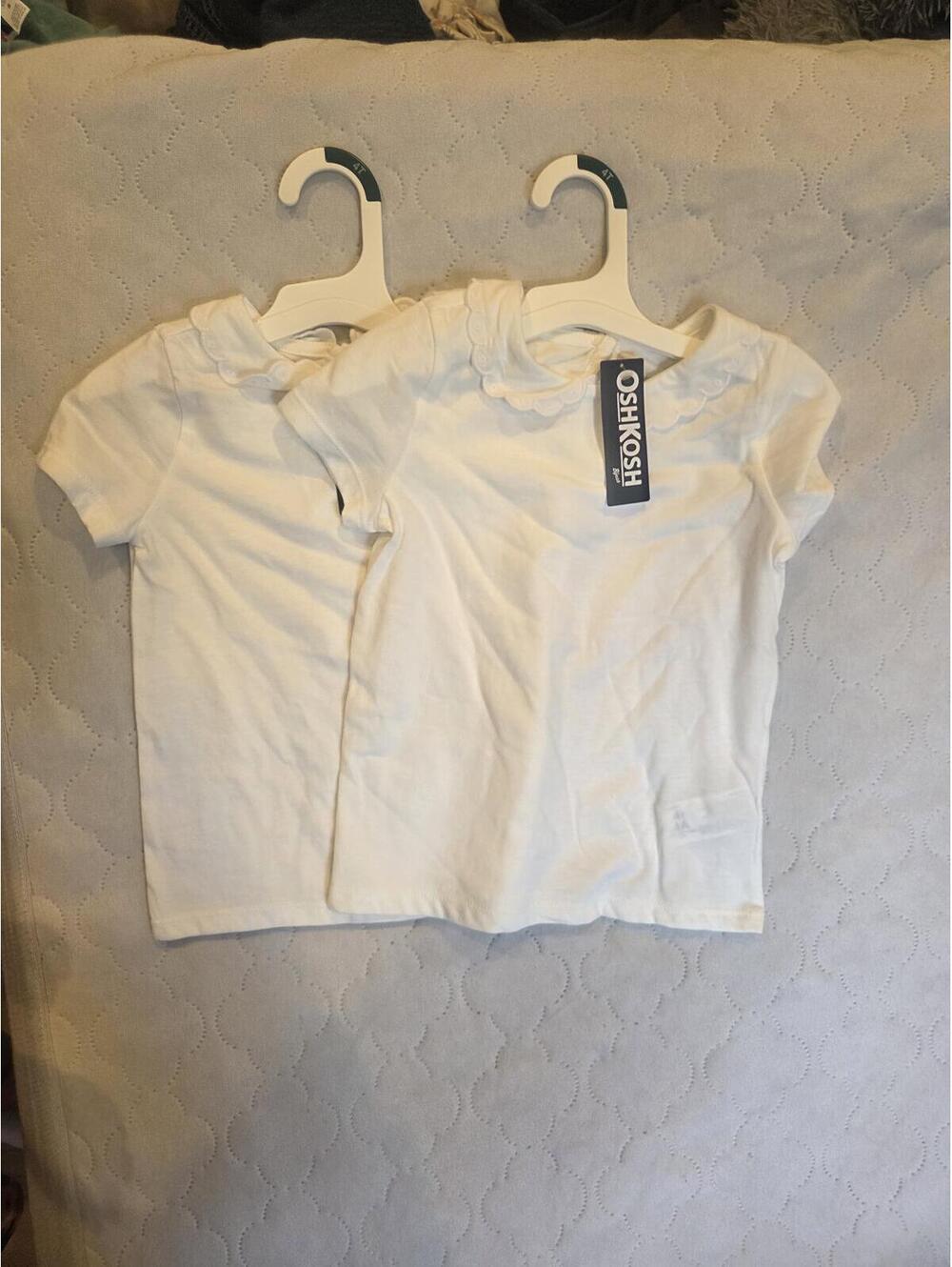 OshKosh B'gosh White Short Sleeve Toddler T-Shirts - 2 Pack